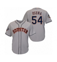 Youth Houston Astros #54 Roberto Osuna Authentic Grey Road Cool Base 2019 World Series Bound Baseball Jersey