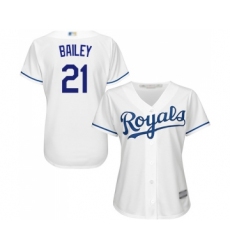 Women's Kansas City Royals #21 Homer Bailey Replica White Home Cool Base Baseball Jersey