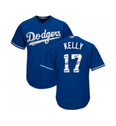 Men's Los Angeles Dodgers #17 Joe Kelly Authentic Royal Blue Team Logo Fashion Cool Base Baseball Jersey