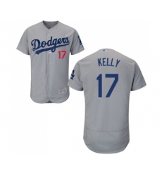 Men's Los Angeles Dodgers #17 Joe Kelly Gray Alternate Flex Base Authentic Collection Baseball Jersey