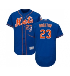 Men's New York Mets #23 Keon Broxton Royal Blue Alternate Flex Base Authentic Collection Baseball Jersey