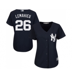 Women's New York Yankees #26 DJ LeMahieu Authentic Navy Blue Alternate Baseball Jersey
