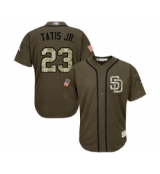 Youth San Diego Padres #23 Fernando Tatis Jr. Authentic Green Salute to Service Cool Base Baseball Jersey