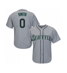 Men's Seattle Mariners #0 Mallex Smith Replica Grey Road Cool Base Baseball Jersey