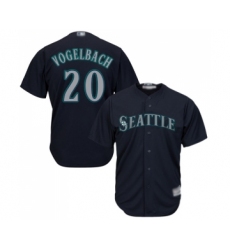 Youth Seattle Mariners #20 Dan Vogelbach Replica Navy Blue Alternate 2 Cool Base Baseball Jersey
