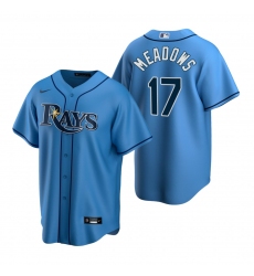 Men's Nike Tampa Bay Rays #17 Austin Meadows Light Blue Alternate Stitched Baseball Jersey
