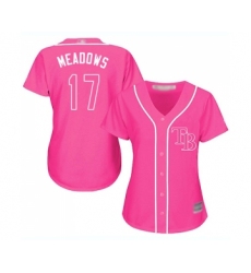 Women's Tampa Bay Rays #17 Austin Meadows Replica Pink Fashion Cool Base Baseball Jersey