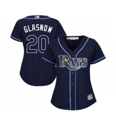 Women's Tampa Bay Rays #20 Tyler Glasnow Replica Navy Blue Alternate Cool Base Baseball Jersey