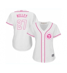 Women's Texas Rangers #27 Shawn Kelley Authentic White Fashion Cool Base Baseball Jersey