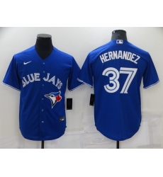 Men's Toronto Blue Jays #37 Teoscar Hernandez Nike Royal Blue Collection Baseball Jersey