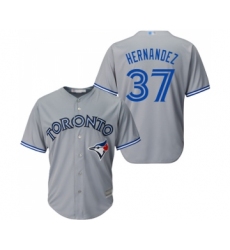 Youth Toronto Blue Jays #37 Teoscar Hernandez Replica Grey Road Baseball Jersey