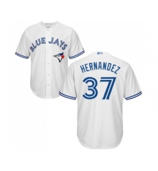 Youth Toronto Blue Jays #37 Teoscar Hernandez Replica White Home Baseball Jersey