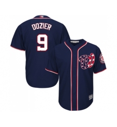 Men's Washington Nationals #9 Brian Dozier Replica Navy Blue Alternate 2 Cool Base Baseball Jersey