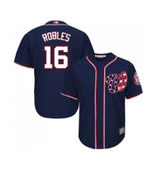 Youth Washington Nationals #16 Victor Robles Replica Navy Blue Alternate 2 Cool Base Baseball Jersey