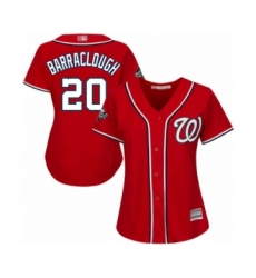 Women's Washington Nationals #20 Kyle Barraclough Authentic Red Alternate 1 Cool Base 2019 World Series Bound Baseball Jersey
