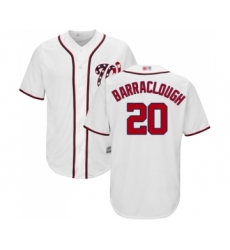 Youth Washington Nationals #20 Kyle Barraclough Replica White Home Cool Base Baseball Jersey