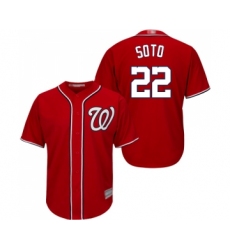 Youth Washington Nationals #22 Juan Soto Replica Red Alternate 1 Cool Base Baseball Jersey