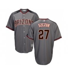 Men's Arizona Diamondbacks #27 Matt Szczur Replica Grey Road Cool Base Baseball Jersey