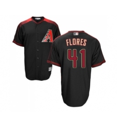 Men's Arizona Diamondbacks #41 Wilmer Flores Replica Black Brick Alternate Home Cool Base Baseball Jersey