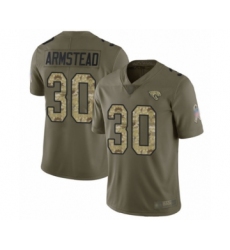 Men's Jacksonville Jaguars #30 Ryquell Armstead Limited Olive Camo 2017 Salute to Service Football Jersey