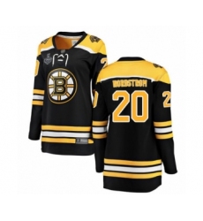 Women's Boston Bruins #20 Joakim Nordstrom Authentic Black Home Fanatics Branded Breakaway 2019 Stanley Cup Final Bound Hockey Jersey