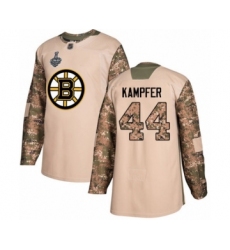 Youth Boston Bruins #44 Steven Kampfer Authentic Camo Veterans Day Practice 2019 Stanley Cup Final Bound Hockey Jersey