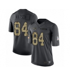 Men's New England Patriots #84 Benjamin Watson Limited Black 2016 Salute to Service Football Jersey
