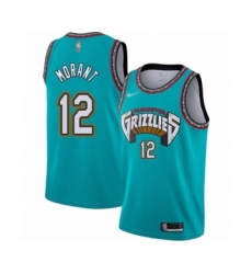 Youth Memphis Grizzlies #12 Ja Morant Swingman Green Hardwood Classic Basketball Jersey