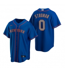 Men's Nike New York Mets #0 Marcus Stroman Royal Alternate Road Stitched Baseball Jersey