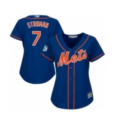 Women's New York Mets #7 Marcus Stroman Authentic Royal Blue Alternate Home Cool Base Baseball Jersey