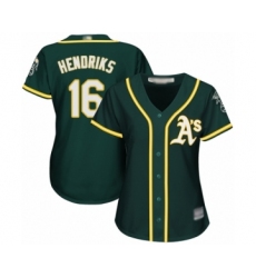 Women's Oakland Athletics #16 Liam Hendriks Authentic Green Alternate 1 Cool Base Baseball Jersey