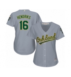 Women's Oakland Athletics #16 Liam Hendriks Authentic Grey Road Cool Base Baseball Jersey