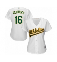 Women's Oakland Athletics #16 Liam Hendriks Authentic White Home Cool Base Baseball Jersey