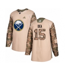 Youth Buffalo Sabres #15 Jean-Sebastien Dea Authentic Camo Veterans Day Practice Hockey Jersey