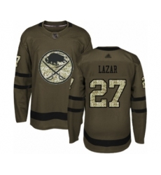 Youth Buffalo Sabres #27 Curtis Lazar Authentic Green Salute to Service Hockey Jersey