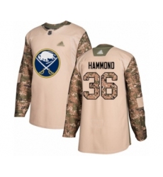 Men's Buffalo Sabres #36 Andrew Hammond Authentic Camo Veterans Day Practice Hockey Jersey