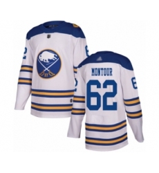 Men's Buffalo Sabres #62 Brandon Montour Authentic White 2018 Winter Classic Hockey Jersey