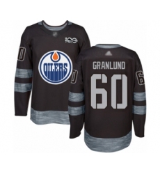 Men's Edmonton Oilers #60 Markus Granlund Authentic Black 1917-2017 100th Anniversary Hockey Jersey