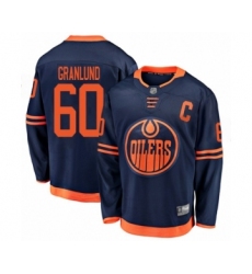 Men's Edmonton Oilers #60 Markus Granlund Authentic Navy Blue Alternate Fanatics Branded Breakaway Hockey Jersey