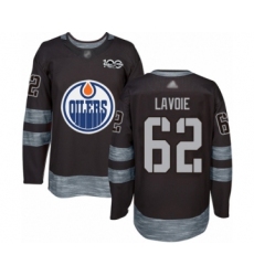 Men's Edmonton Oilers #62 Raphael Lavoie Authentic Black 1917-2017 100th Anniversary Hockey Jersey