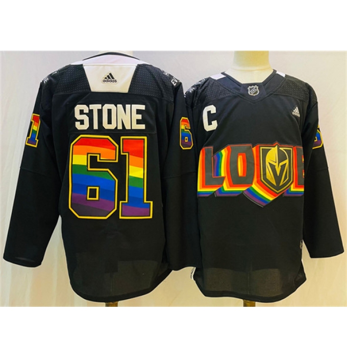 Men's Vegas Golden Knights #61 Mark Stone Black 2024-25 Stitched Hockey Jersey