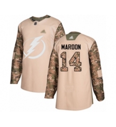 Youth Tampa Bay Lightning #14 Patrick Maroon Authentic Camo Veterans Day Practice Hockey Jersey