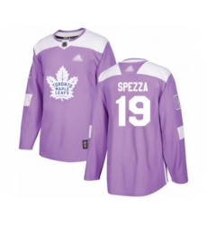 Men's Toronto Maple Leafs #19 Jason Spezza Authentic Purple Fights Cancer Practice Hockey Jersey