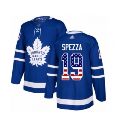 Men's Toronto Maple Leafs #19 Jason Spezza Authentic Royal Blue USA Flag Fashion Hockey Jersey