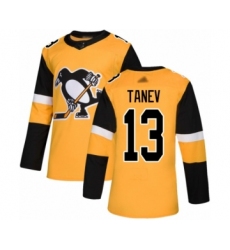 Men's Pittsburgh Penguins #13 Brandon Tanev Authentic Gold Alternate Hockey Jersey