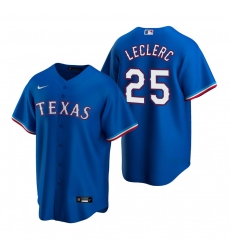 Men's Nike Texas Rangers #25 Jose Leclerc Royal Alternate Stitched Baseball Jersey