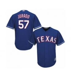 Youth Texas Rangers #57 Ariel Jurado Authentic Royal Blue Alternate 2 Cool Base Baseball Player Jersey