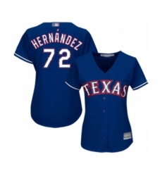 Women's Texas Rangers #72 Jonathan Hernandez Authentic Royal Blue Alternate 2 Cool Base Baseball Player Jersey