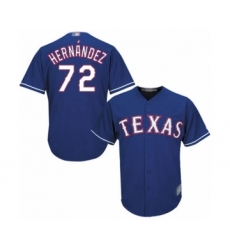 Youth Texas Rangers #72 Jonathan Hernandez Authentic Royal Blue Alternate 2 Cool Base Baseball Player Jersey
