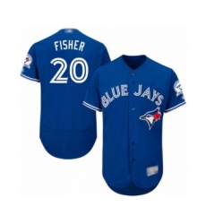 Men's Toronto Blue Jays #20 Derek Fisher Blue Alternate Flex Base Authentic Collection Baseball Player Jersey